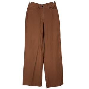 Lululemon City Sleek 5 Pocket Wide Leg HR Pant Utilitech Brown Women's Sz 24 EUC